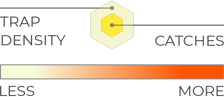 Project area trapping data map legend