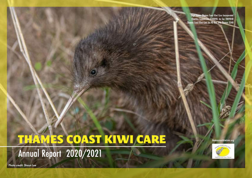 Thames Coast Kiwi Care Annual Report 2021